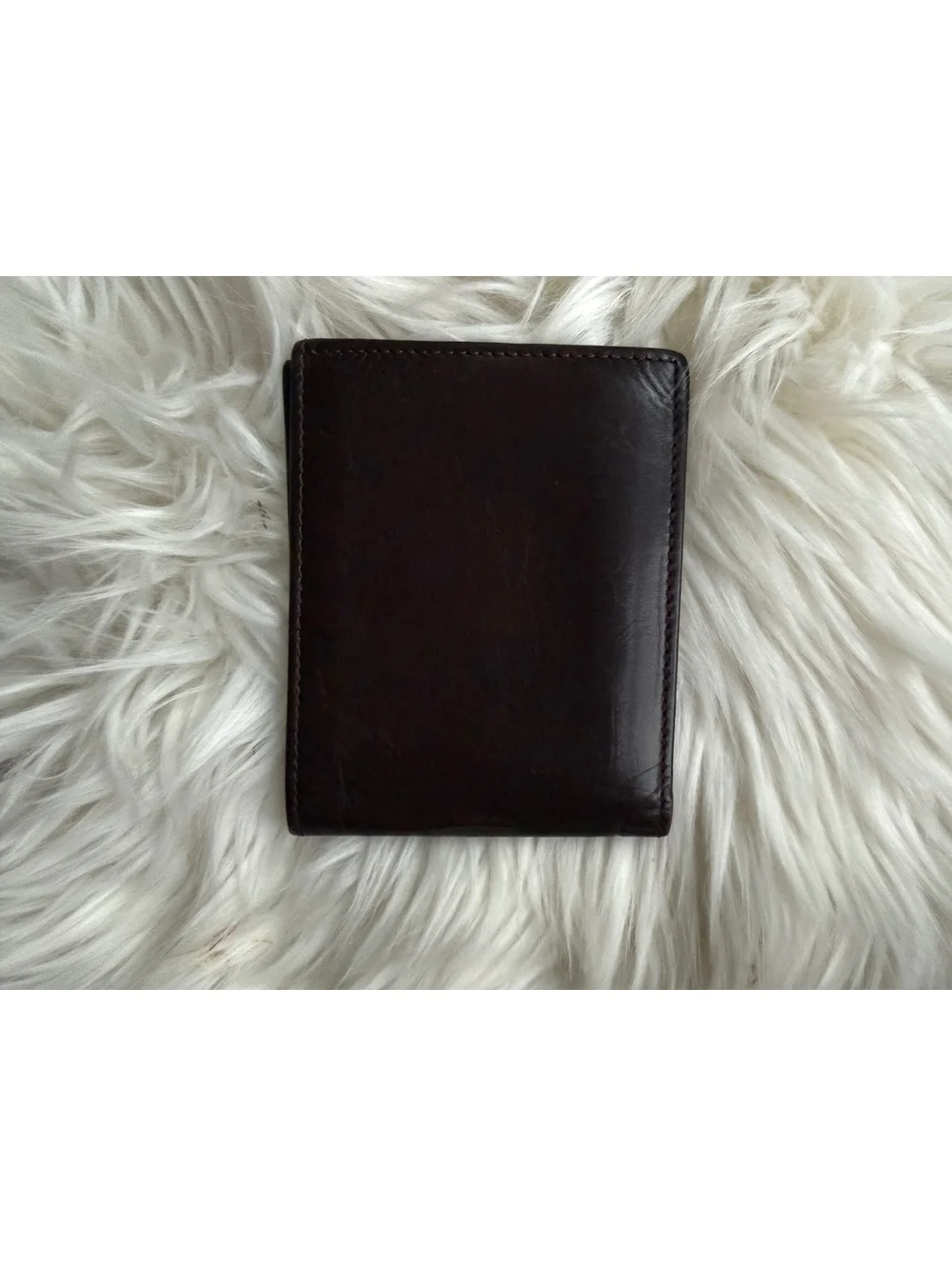 Classic Dark Brown Leather Bifold Wallet